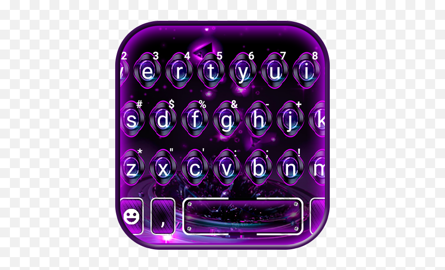 Black Neon Tech Keyboard Theme Emoji,Flag Emojis Galaxy S8