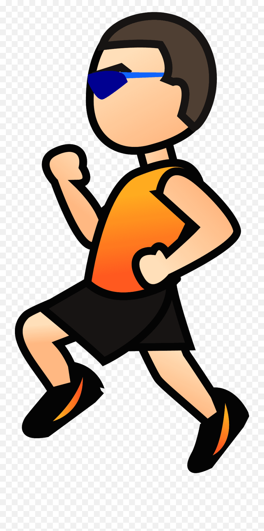 Person Running Emoji Clipart Free Download Transparent Png - For Running,Emoji Clipart