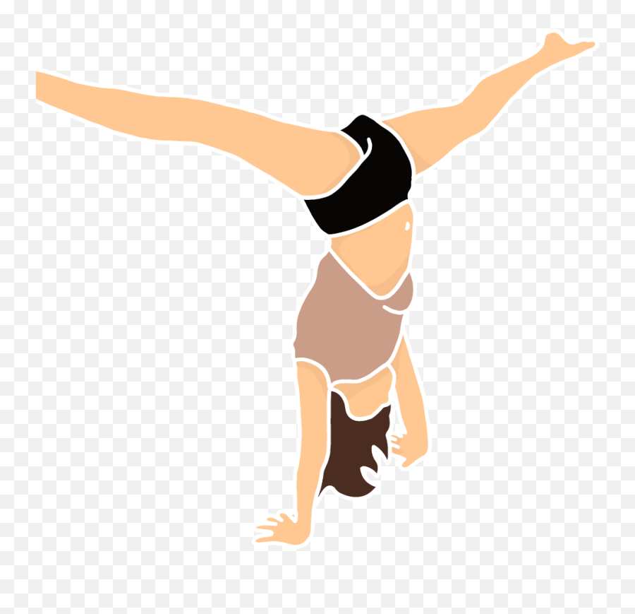 Gymnast Gymnastics Sticker - For Yoga Emoji,Cartwheel Emoji