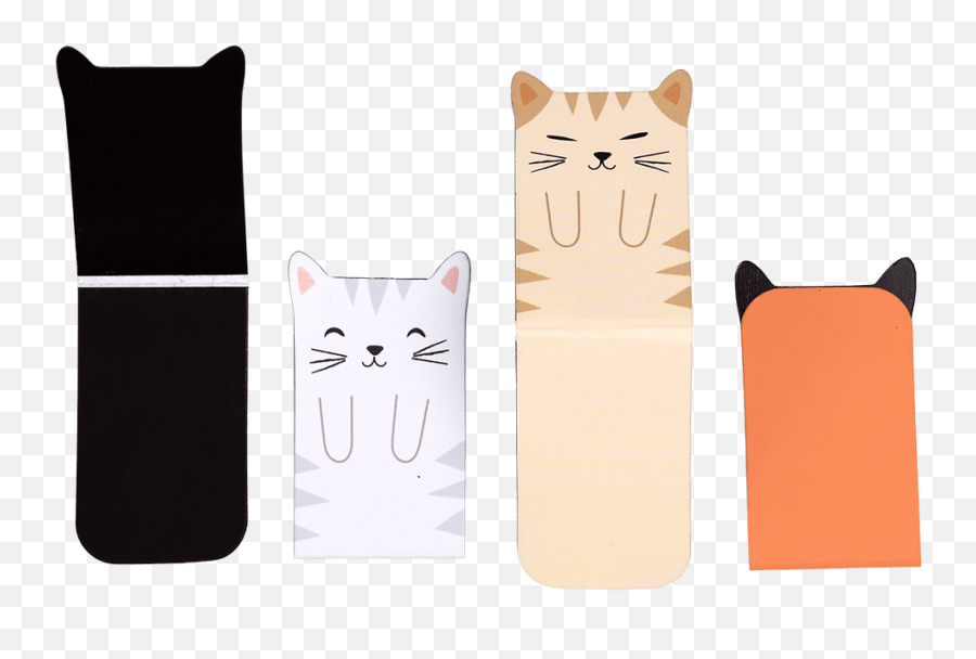 Magnetic Cat Bookmarks Set Of 4 Rex London Emoji,Shopping Cat Emoji