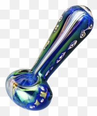 Blue Moonscape Iridescent Stripes U0026 Spots Glass Pipe Emoji,Blue Butterfly Emoji Mean