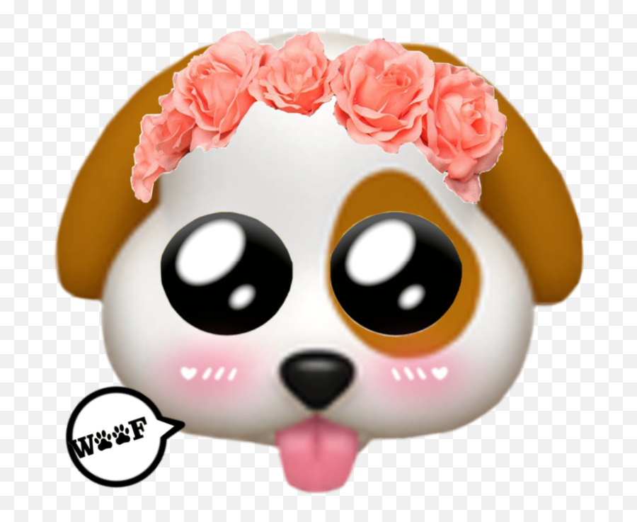 Dog Emoji Woof Sticker By Lilychotz - Png,Dog Emoji Png