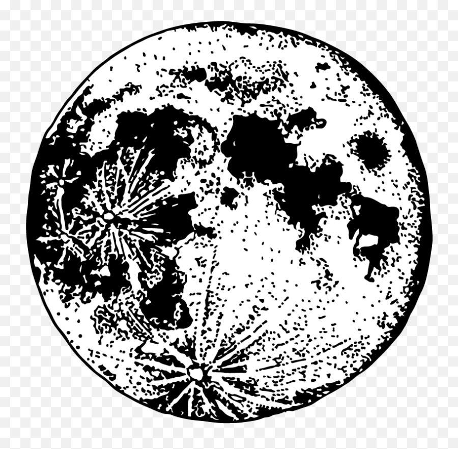 Moon Art Png - Moon Art Full 2209700 Vippng Full Moon Line Art Png Emoji,Triple Goddess Emoji