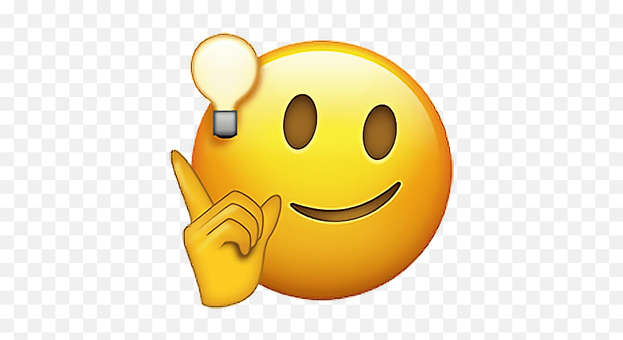 Emoji - Light Bulb Emoji Face,Idea Emoji