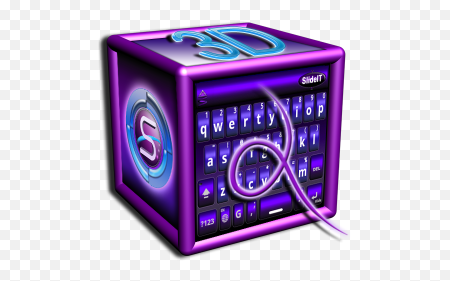 Slideit Purple 3d Skin - Portable Emoji,Slideit Keyboard Emoji