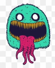 Ilustração De Cara De Monstro Boca Grande - Baixar Pngsvg Monster Face Transparent Emoji,Emoticons De Monstros