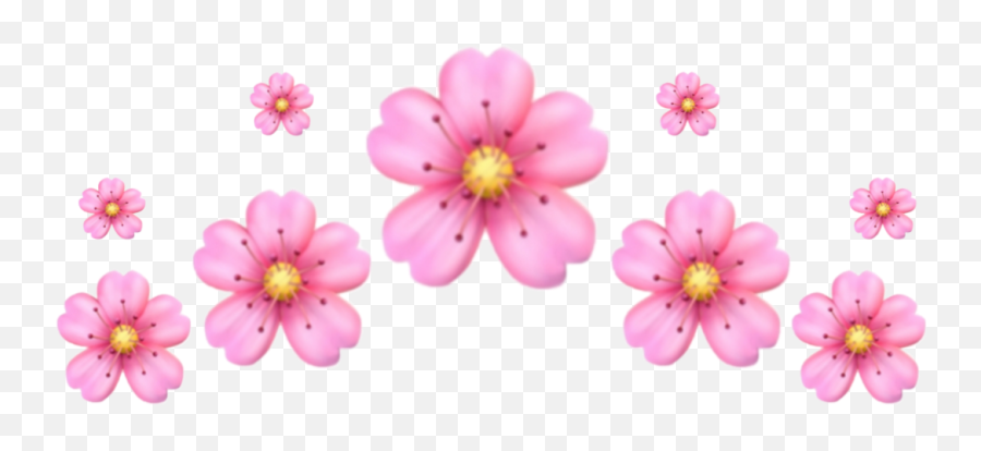 Crown Emoji Flower Cherry Sticker - Cherry Blossom Emoji,Crown Emoji