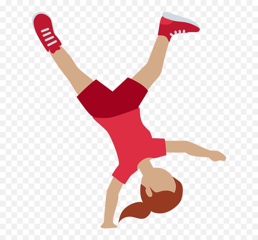 Woman Cartwheeling Emoji Clipart - Cartwheel Emoji,Emoji Mujer
