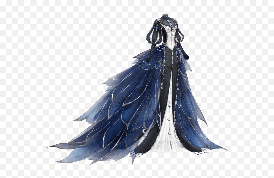 Fantasy Gowns Dress Drawing - Love Nikki Dark Dress Emoji,Long Love The Queen Outfits And Emotions