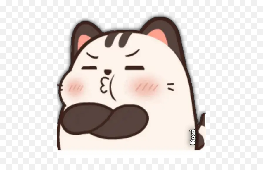 Gato Gordo Y Lindo Stickers For Whatsapp - Gato Gordo Sticker Emoji,Emojis De Gordos