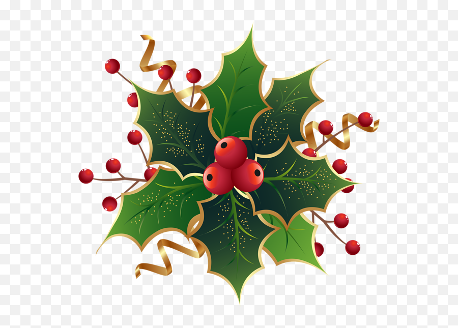 Mistletoe Clipart Red Holly Mistletoe Red Holly Transparent - Christmas Holly Clipart Emoji,Gif Emojis Under A Mistletoe