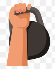 Hand Raises Kettlebell Clipart Free Download Transparent - Kettlebell Clipart Emoji,Weight In Hand Emoji