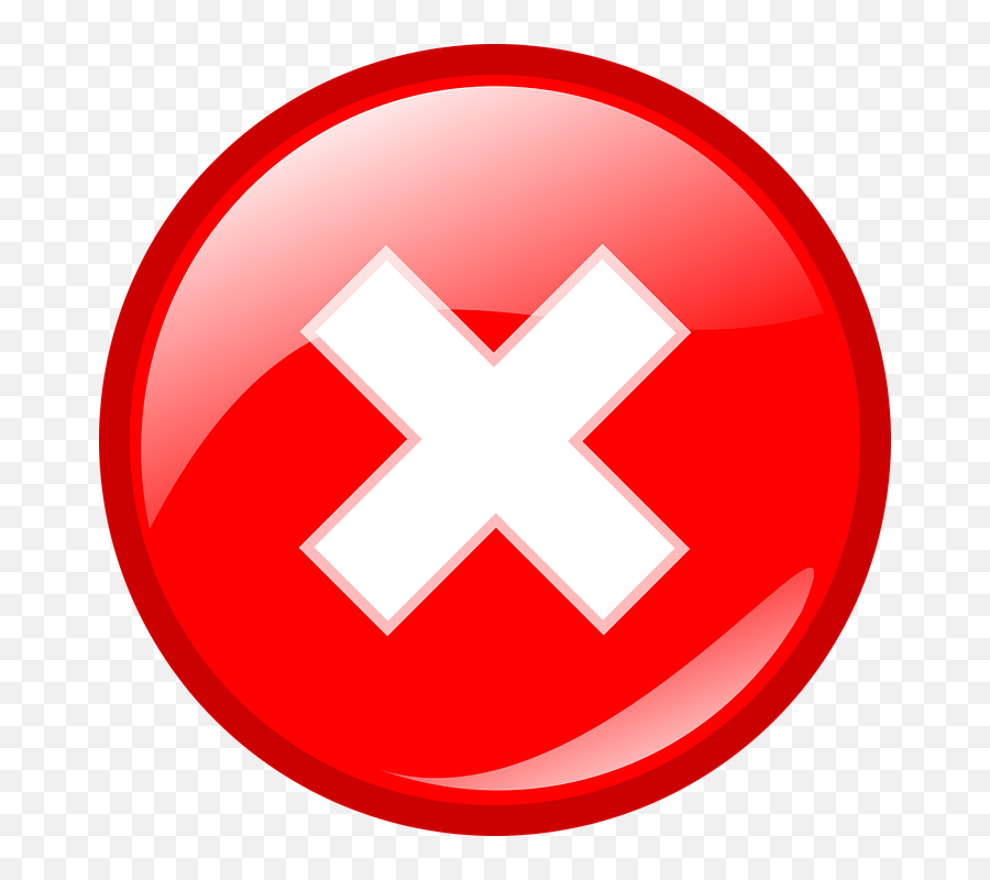 Red Cross Mark Png Transparent Images Png All - Icon Error Emoji,Cross Emoji