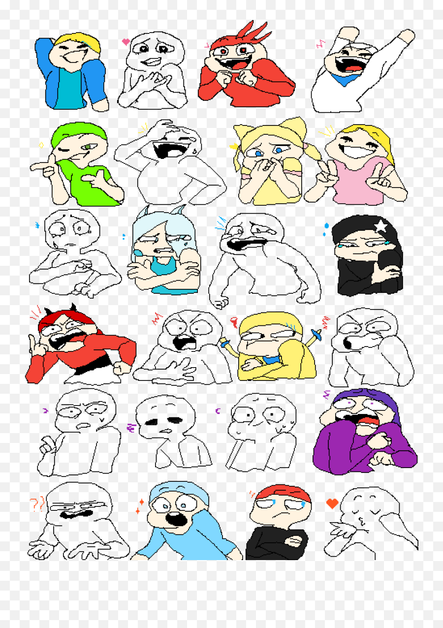 Free Online Pixel Art Drawing Tool - Fictional Character Emoji,Pencil Drawings Of Emotions