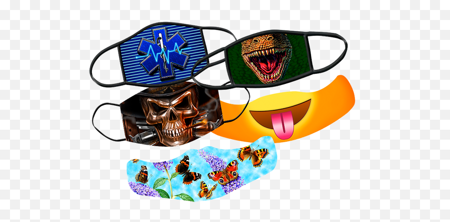 Full Color Face Mask Art For Dye Sublimation Production - Fictional Character Emoji,Short Emoji Art