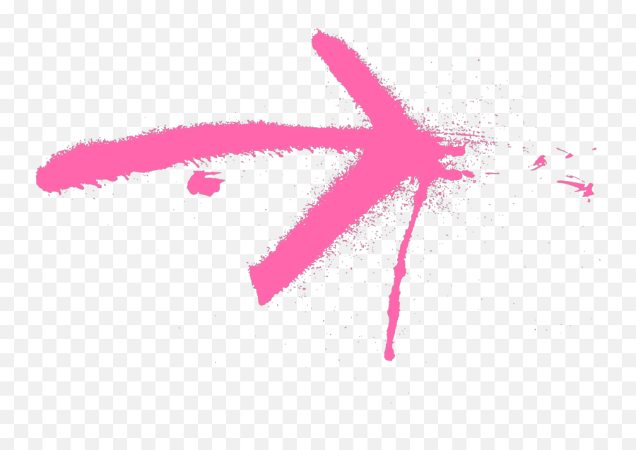 Spray Paint Arrow Black Splash Sticker - Pink Paint Arrow Png Emoji,Spray Paint Emoji