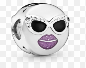 Charm Emoticon Cara Genial - Pandora Emoji Charms,Emoticon Lentes De Sol