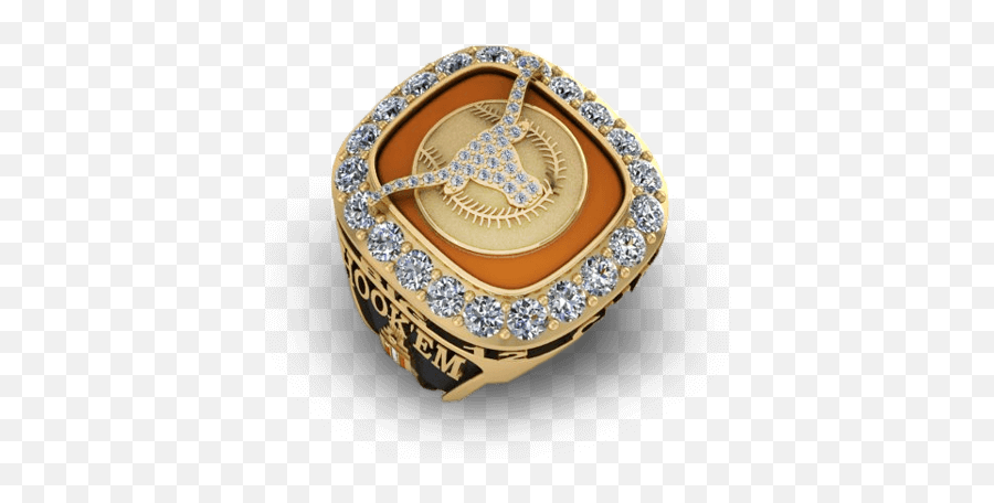 Championship Rings - Custom Championship Rings Uptown Diamond Solid Emoji,Hook'em Horns Text Emoticon