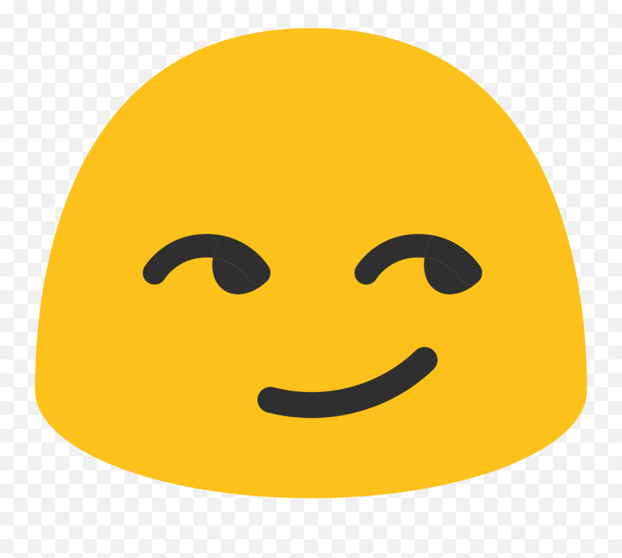 Emoji U1f60f - Google Smirk Emoji,Smirk Emoji With Black Background