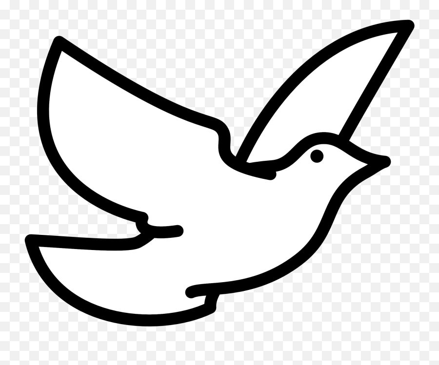 Bird Flying Drawing Easy - Dove Clip Art Emoji,Flying Bird Emoji