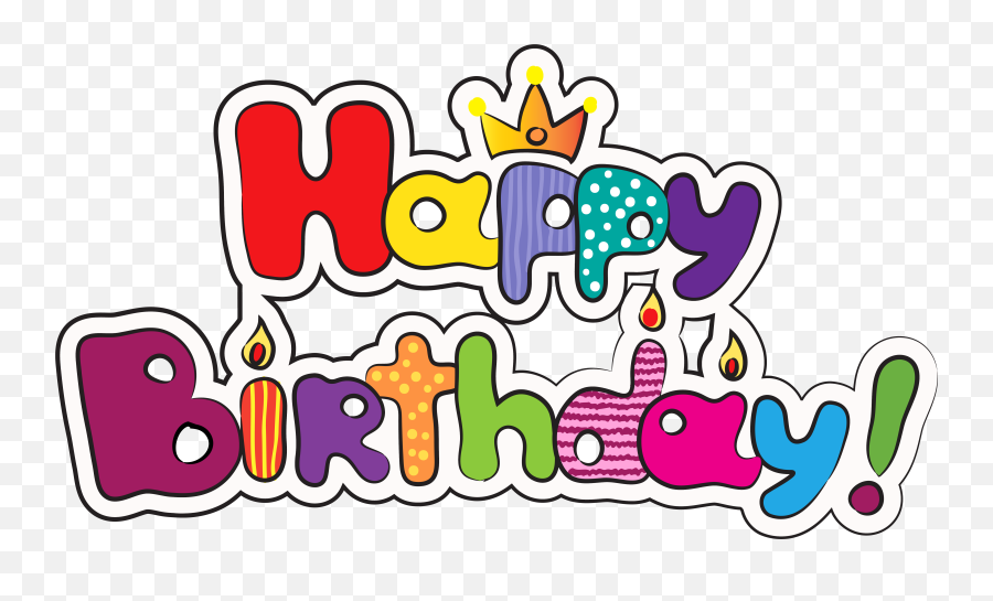 Colorful Happy Birthday Png Clipart Image Kartu Ulang - Background Hello Kitty Birthday Emoji,Happy Birthday Emoticons