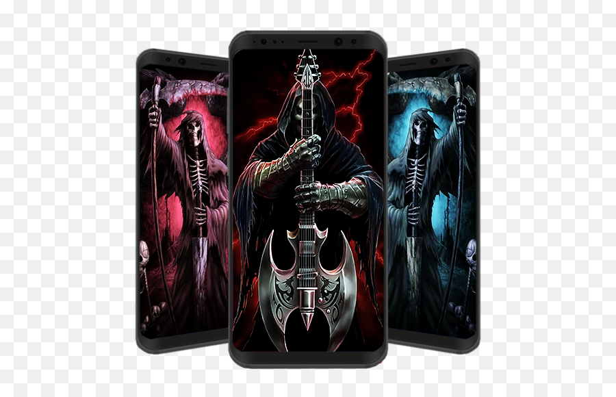 Grim Reaper Wallpaper Hd Latest Version Apk Download - Com Reaper With Guitar Emoji,Emojis And Grim Reaper