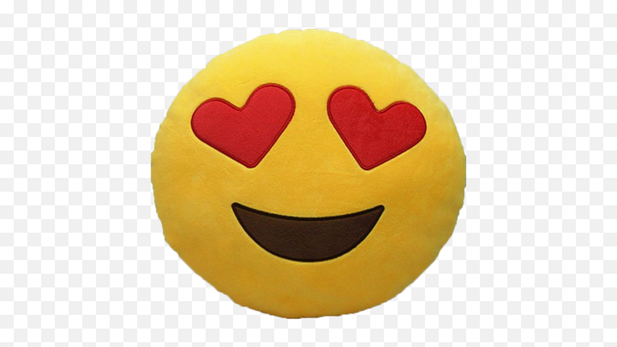 Download Love Heart Emoji Pillow - Full Size Png Image Pngkit Heart Eyes Emoji Pillow,Yellow Heart Emoji