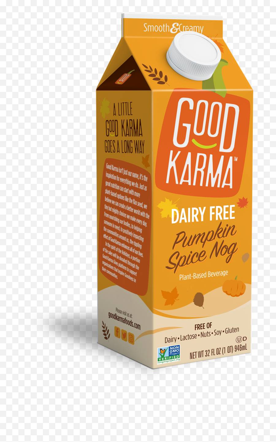 Download Good Karma Flax Milk Pumpkin Spice Png Image With - Juicebox Emoji,Karma Emoji