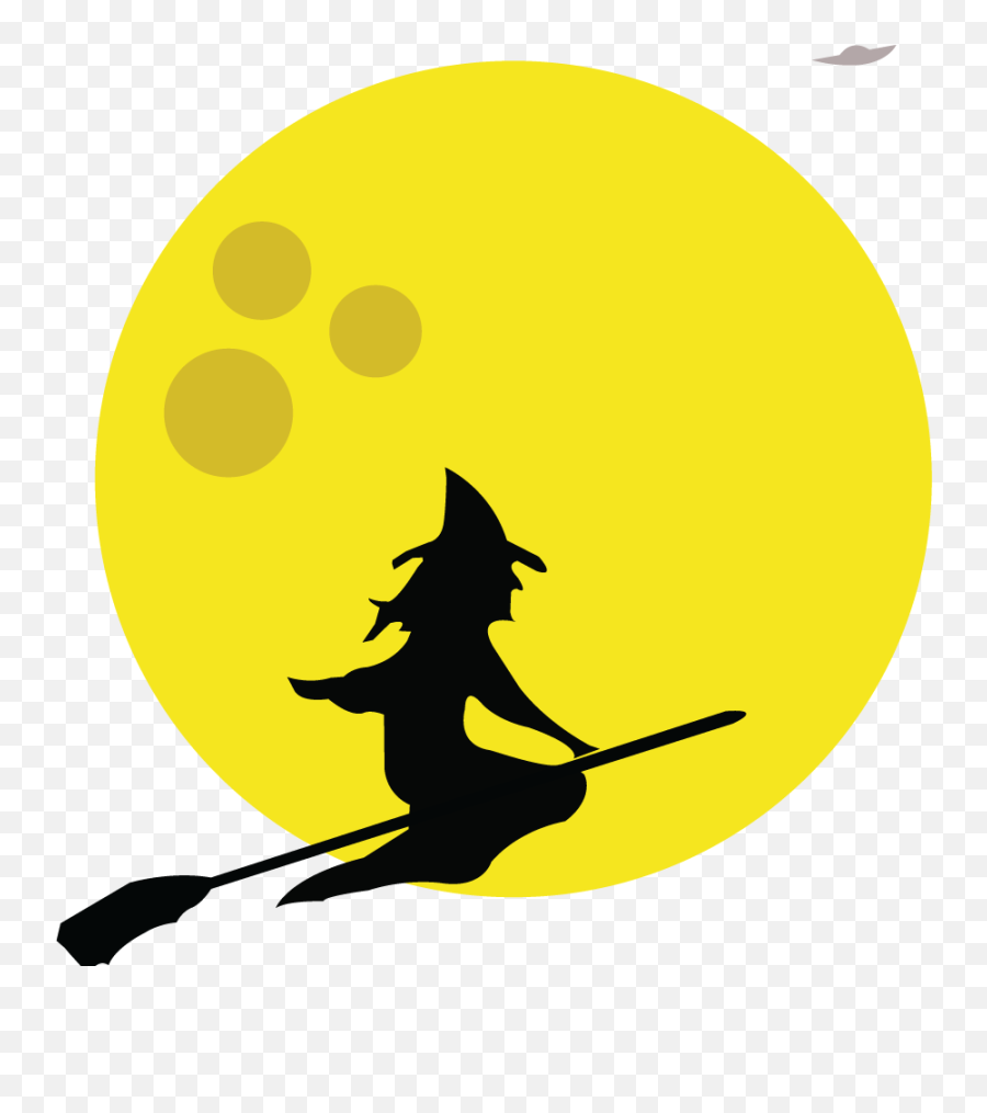 Spooky Emojis - Witch With Broom Clipart,Spooky Emojis