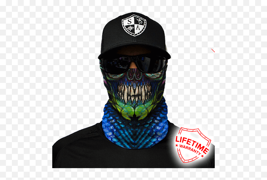 Download Hd Fish Slayer - Skull Scarf Mask Emoji,Skull Fish Fish Emoji