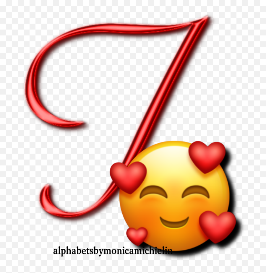Red Hearts Smile - Monica Michielin Alphabets Emoji,Hert Emoticon