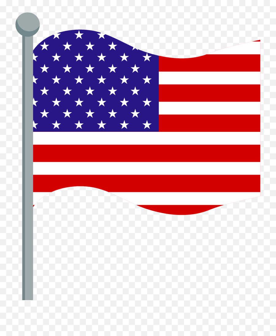 Stars And Stripes Flag Clipart - Outdoor American Flag Art Emoji,Washington Flag Emoji