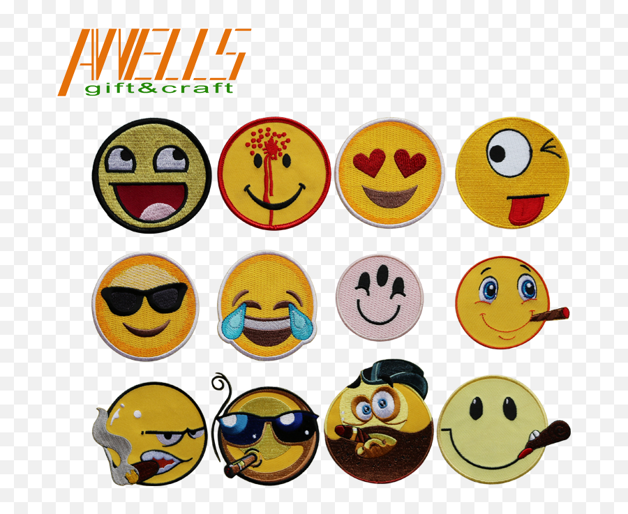 China Embroidery Patch China Embroidery Patch Manufacturers - Awesome Face Emoji,Dong Emoticon