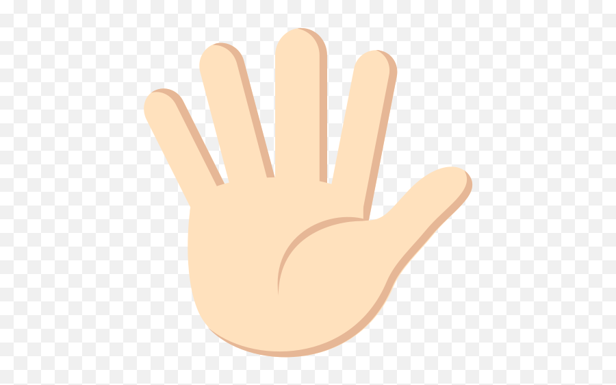 Hand With Fingers Splayed Light Skin Tone Emoji High,Hands Emoji Meaning