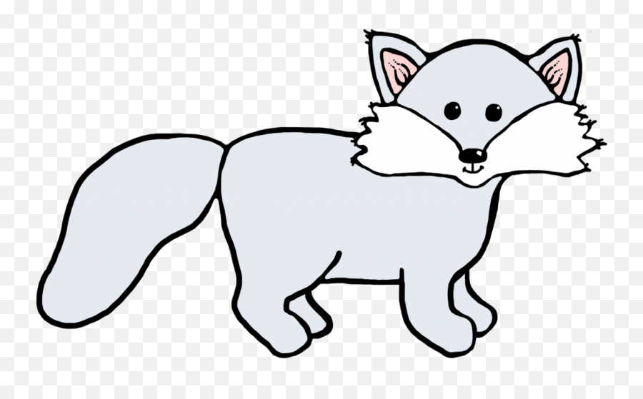 Free Cute Fox Clip Art - Free Black And White Clipart Fox Emoji,Silver Fox Emoji