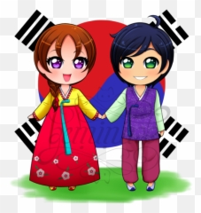 Clothes Clipart Animated Clothes - Traditional Dress Of Korea Cartoon Emoji,Cute Korean Emoji