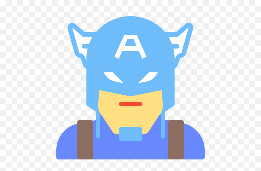 America Avengers Captain Marvel Movie Superhero Icon - Download On Iconfinder Fictional Character Emoji,Marvel Emoji Download