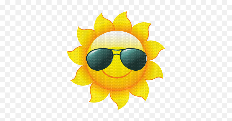 Sun Sunglasses Soleil Lunettes De Soleil - Picmix Clip Art Sun With Sunglasses Emoji,Sunglasses Facebook Emoticon