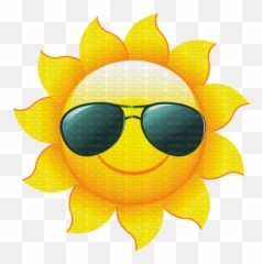 Sun Sunglasses Soleil Lunettes De Soleil - Picmix Clip Art Sun With Sunglasses Emoji,Sunglasses Facebook Emoticon