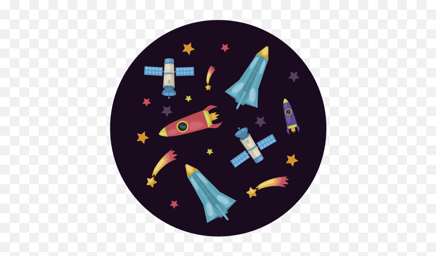 Space Rockets Planets Kids Vinyl Carpet - Koberec Rakety Emoji,Rockets Emoji