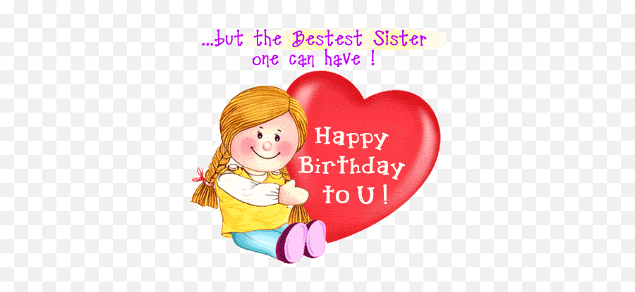 Happy Birthday Dear Sistah Birthday Wishes For Sister - Animation Happy Birthday Wishes For Sister Emoji,Happy Birthday Wishes Emoticons