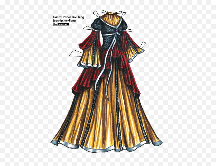 Black And Burgundy With Silver Ribbons - Queen Dress Drawing Emoji,Long Love The Queen Outfits And Emotions