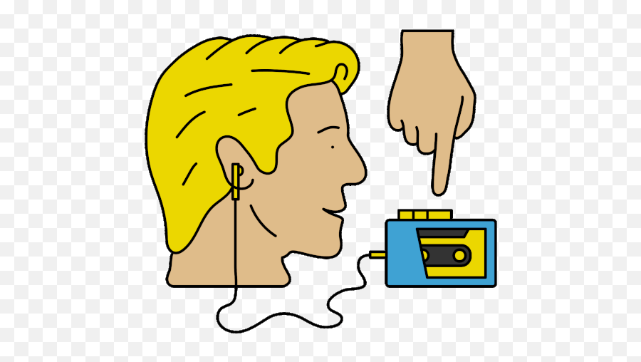 Music Walkman Gif - For Adult Emoji,List Of Banging Head Emotions Gif