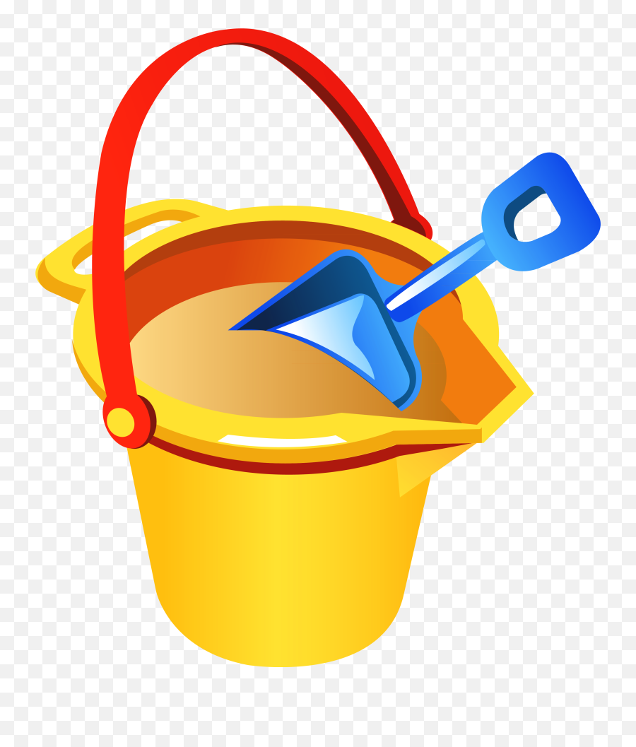Download And Shovel Bucket Sand Beach Transparent Clipart - Sand Bucket Clipart Transparent Background Emoji,Emoticons Facebook Bucket Of Water