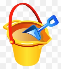 Download And Shovel Bucket Sand Beach Transparent Clipart - Sand Bucket Clipart Transparent Background Emoji,Emoticons Facebook Bucket Of Water