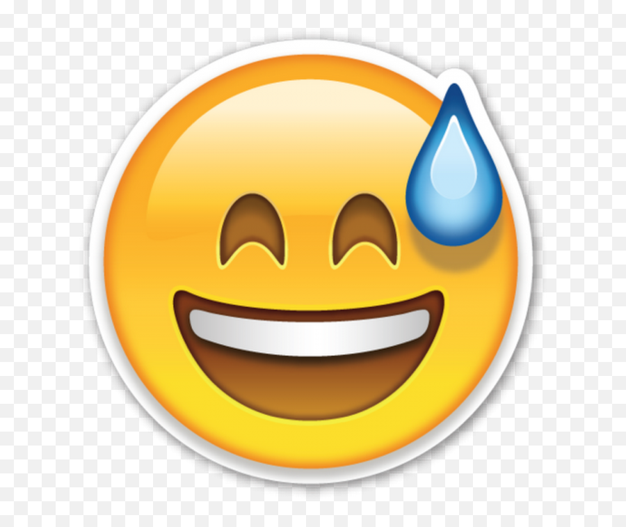 Crying Emoji Png Confused Clipart - Smiling Face With Open Mouth And Cold Sweat,Crying Emoji