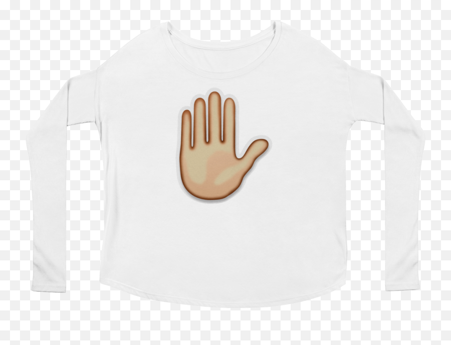 Download Hd Womenu0027s Emoji Long Sleeve T - Shirt Sign Long Sleeve,Shirt Emoji