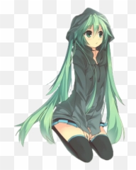 Anime Girl Transparent Image - Gambar Anime Background Transparan Emoji,