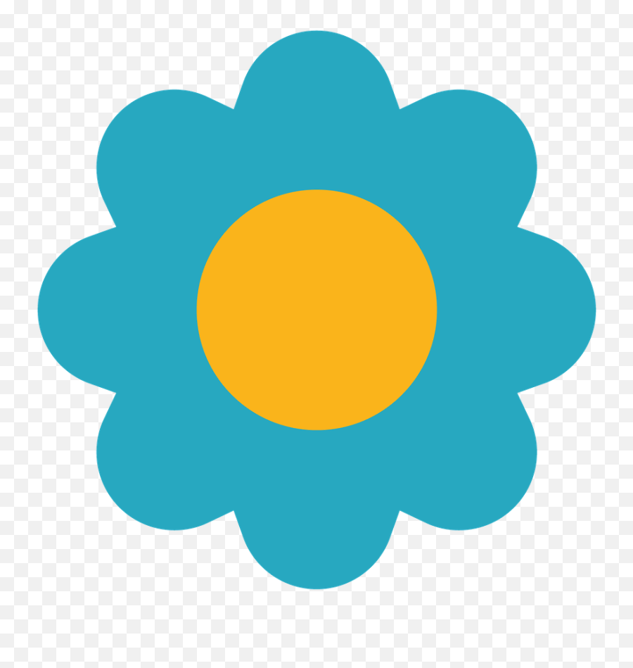 Flower Clipart Flower Designs - Vector Graphics Emoji,Teal Flower Emoticon