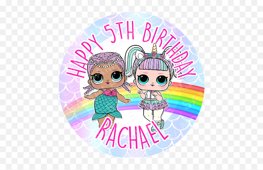 Lol Doll Archives - Edible Cake Toppers Ireland Lol Unicorn And Mermaid Emoji,Emojis Lol Omg